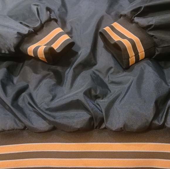 Vintage Satin Varsity Team Old English Bomber Jacket (M) - Picture 15 of 16